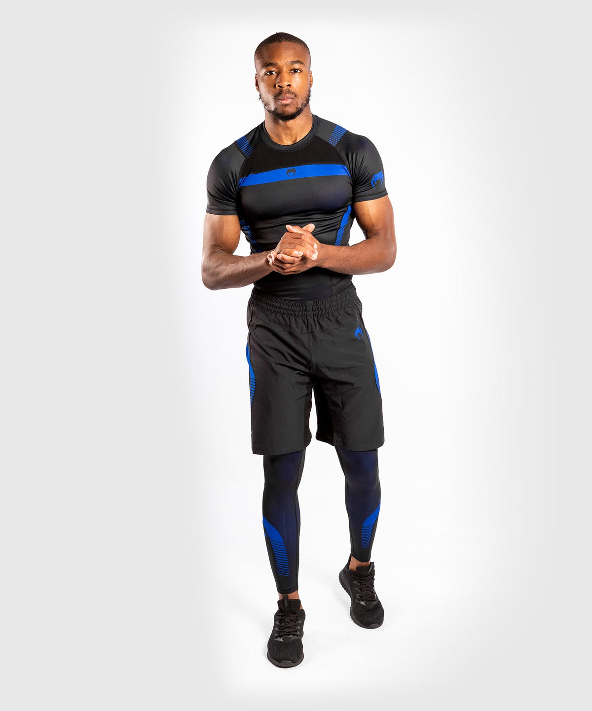 Venum No Gi 3.0 Kompressions-T-Shirt – Kurzarm - Schwarz / Blau