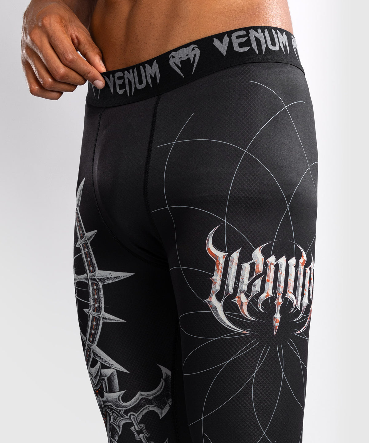 Venum Gladiator 5.0 Mallas Para Hombres - Negro/Plata