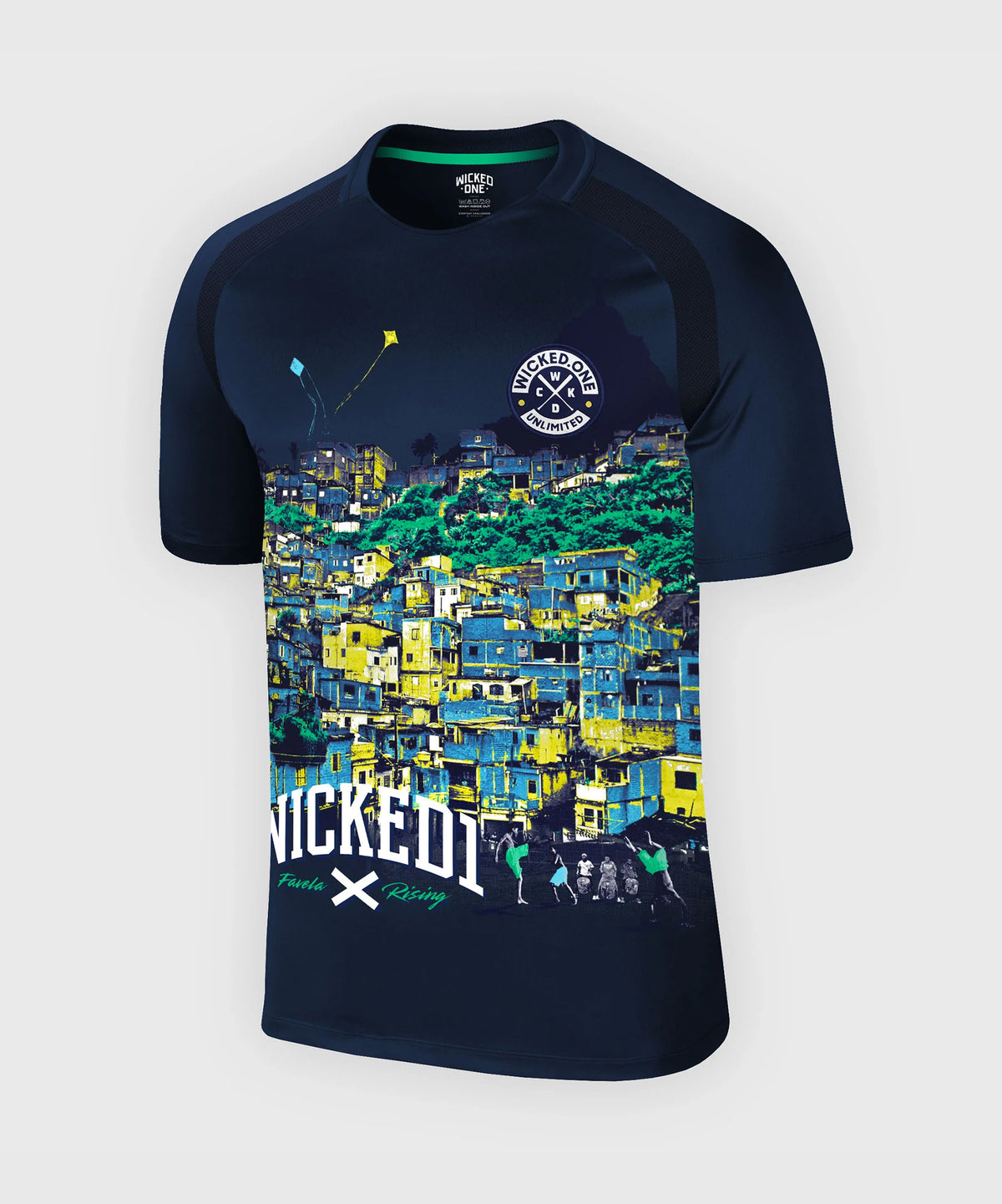 Wicked One Favela Rising Training T-Shirt - Navy Blue