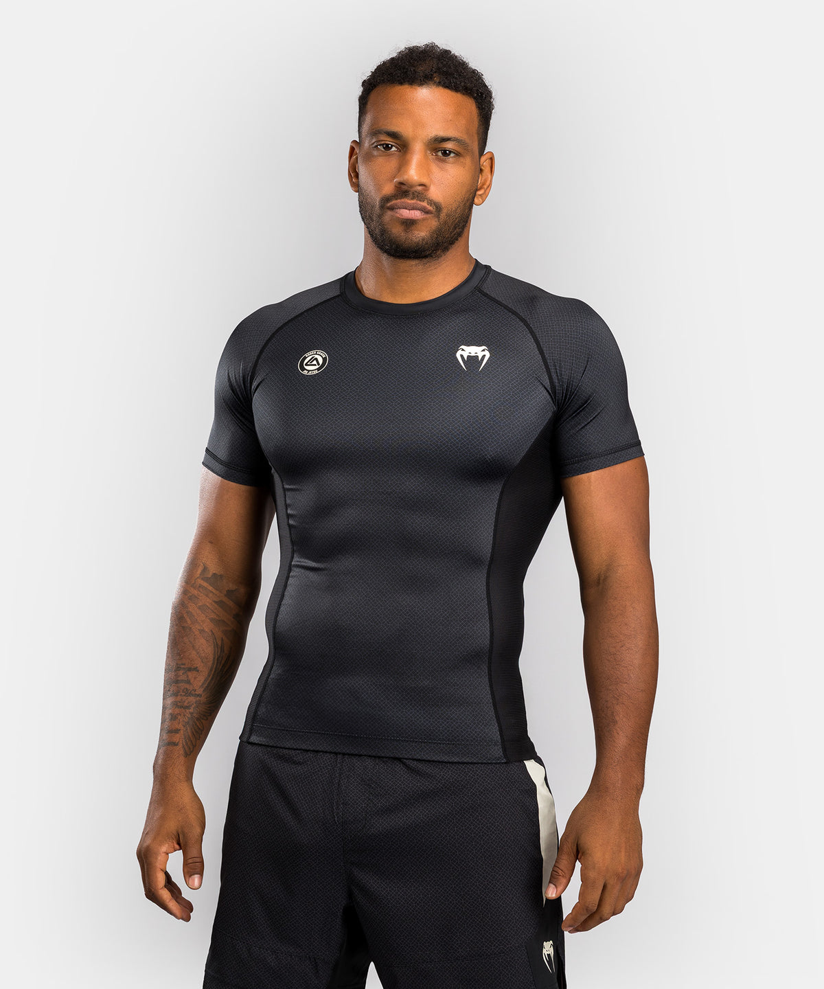 Venum x Roger Gracie Academy Short Sleeve Rashguard - Black