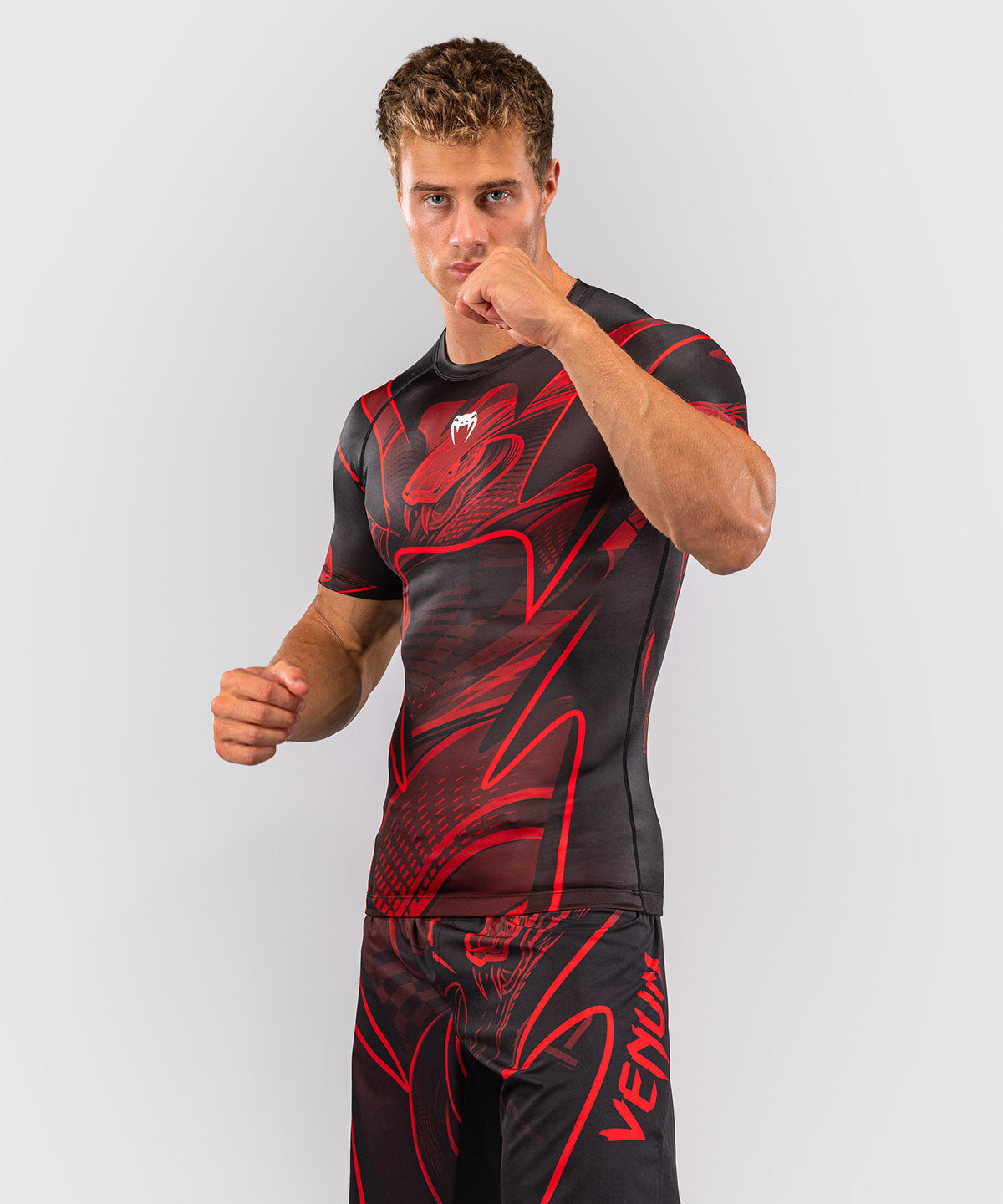 Venum Crimson Viper 2.0 Kurzarm-Rashguard - Schwarz/Rot