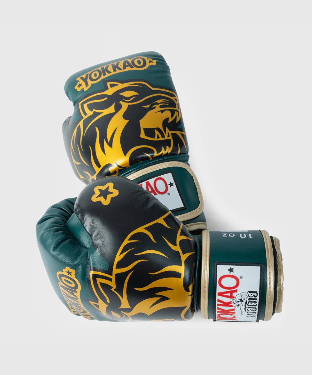 Yokkao Original Gold Boxing Gloves - Green