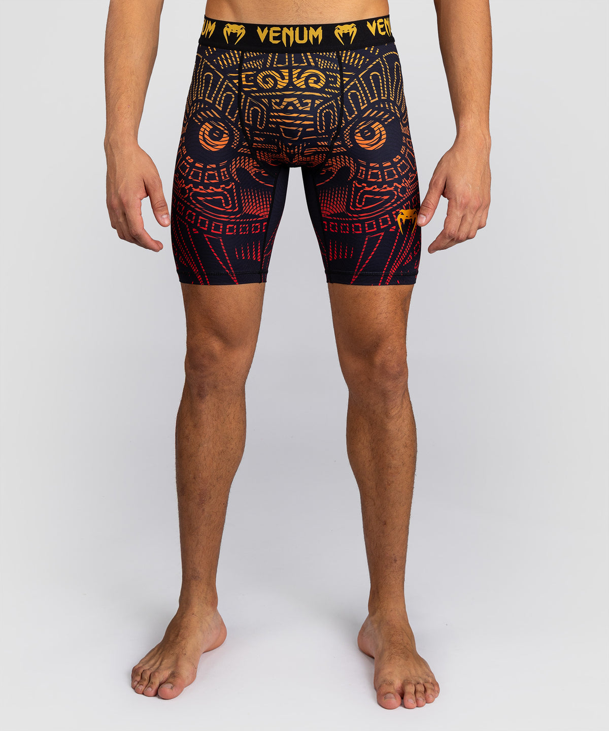Short de Compression Venum Quetzal Fury - Noir/Rouge Fury/Mandarine