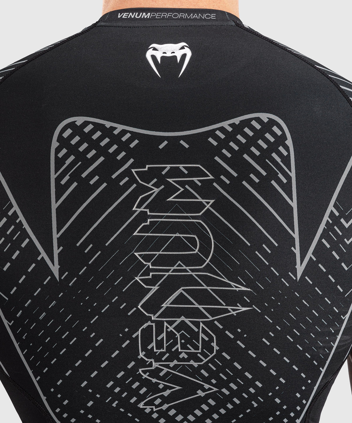Venum Midnight Fury Short Sleeve Rashguard - Black/Grey/Silver