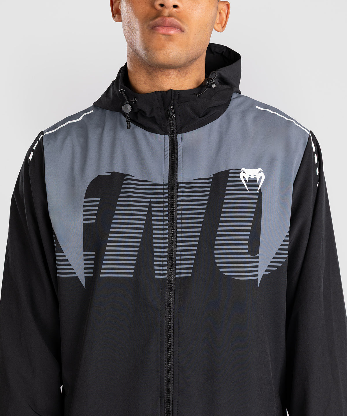 Venum Adrenaline Chaqueta Deportiva – Negro/Gris Plateado