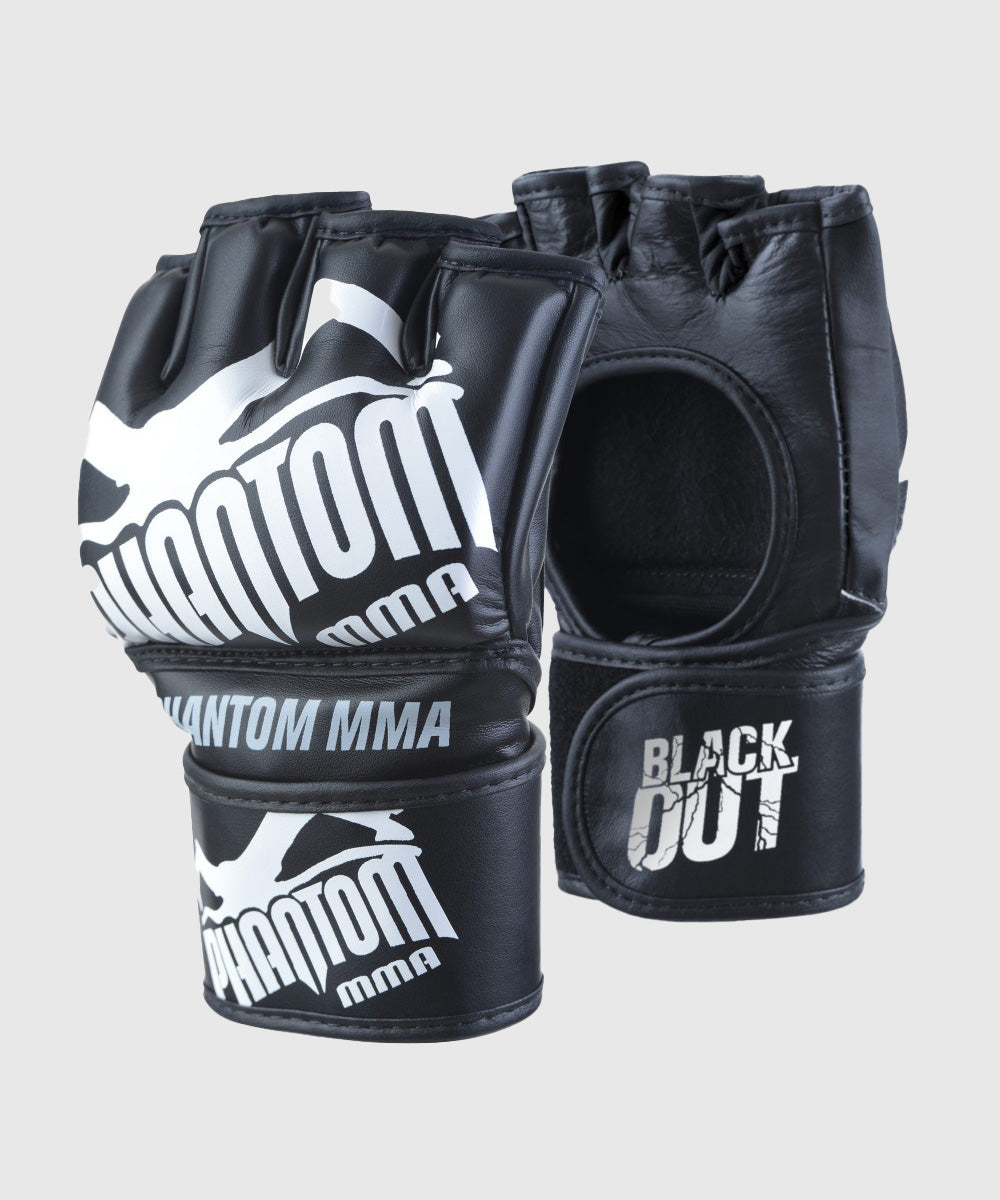 Phantom Athletics Blackout PU MMA Gloves - Black