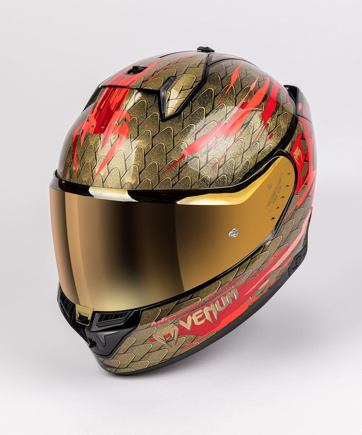 Casco de moto Venum x Shark SKWAL i3 - Rojo/Dorado