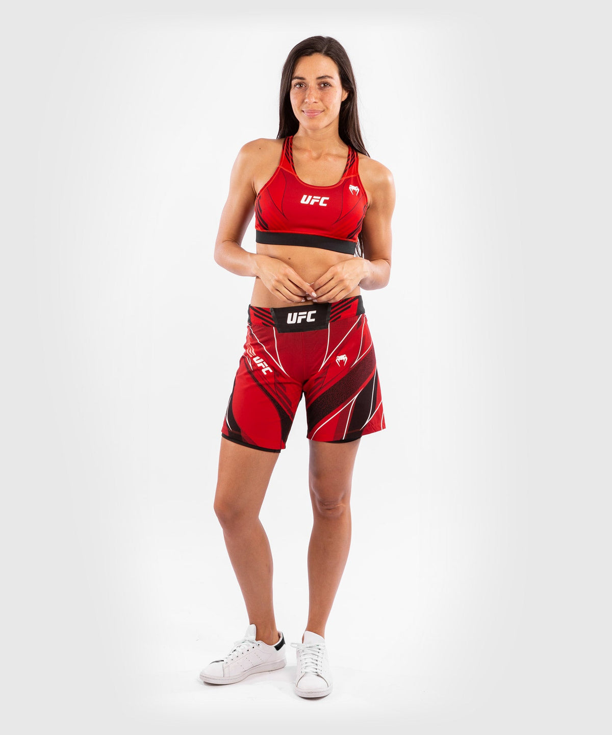 UFC Damen Fightshorts Venum Authentic Fight Night - Long Cut - Rot