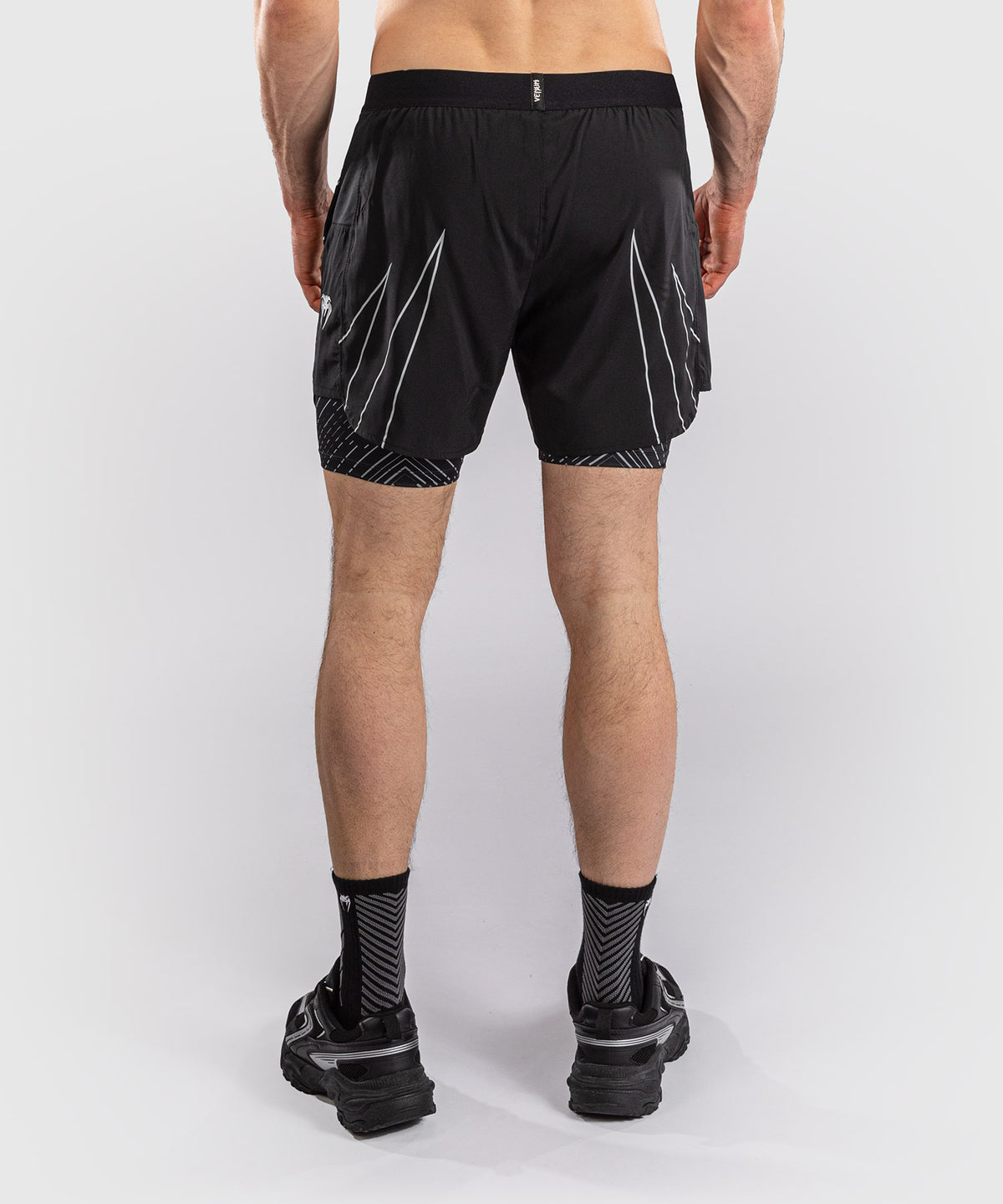 Venum Midnight Fury Training Shorts - Black/Grey/Silver