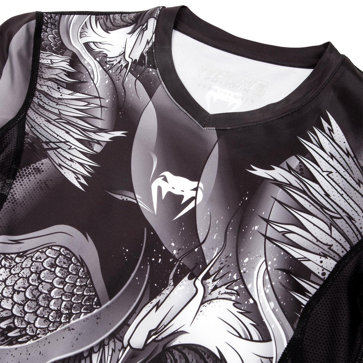 Venum Phoenix Rashguard - Kurzarm - Schwarz/Weiß - Für Frauen