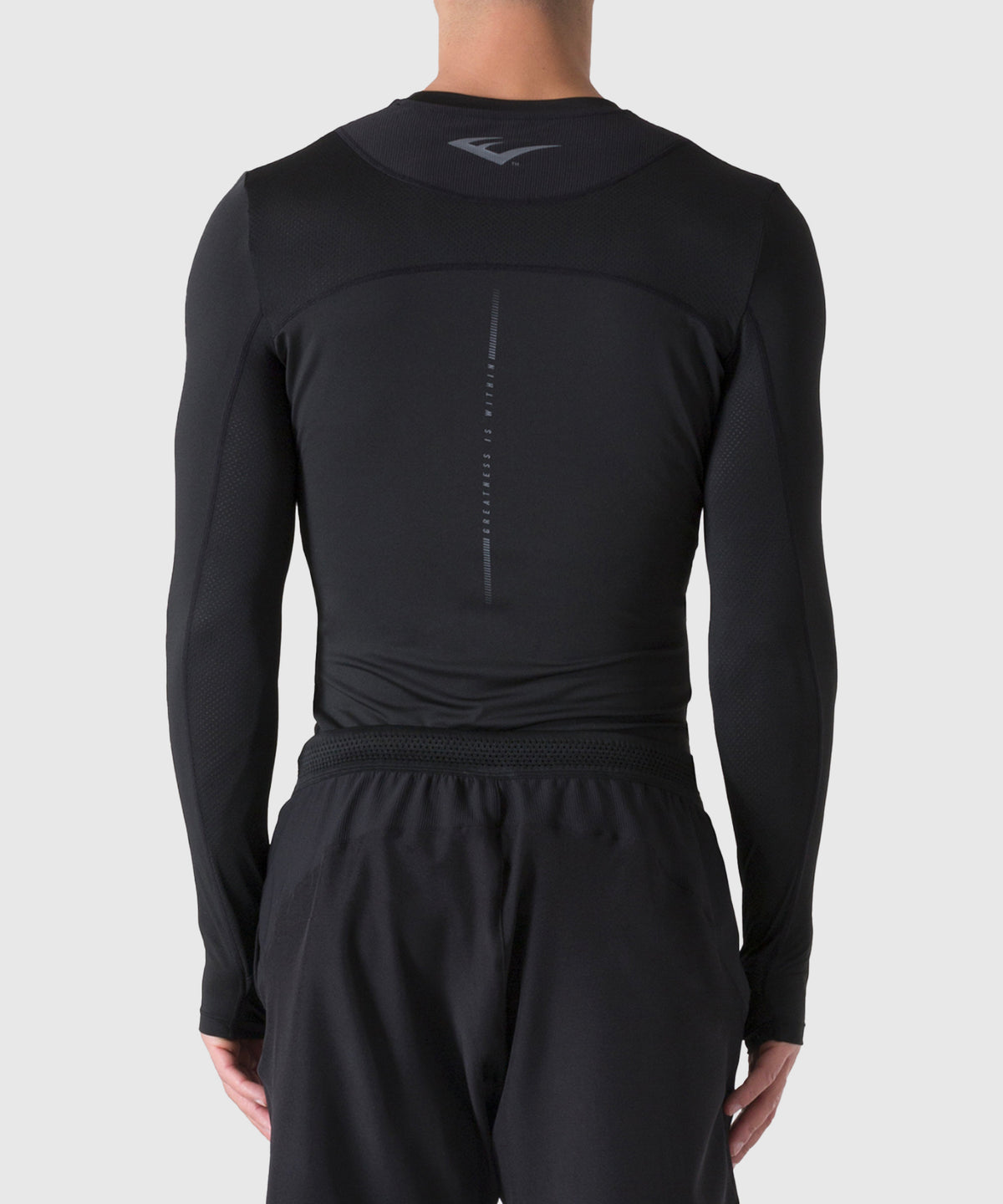 Everlast T-shirt a Compressione a Maniche Lunghe - Nero