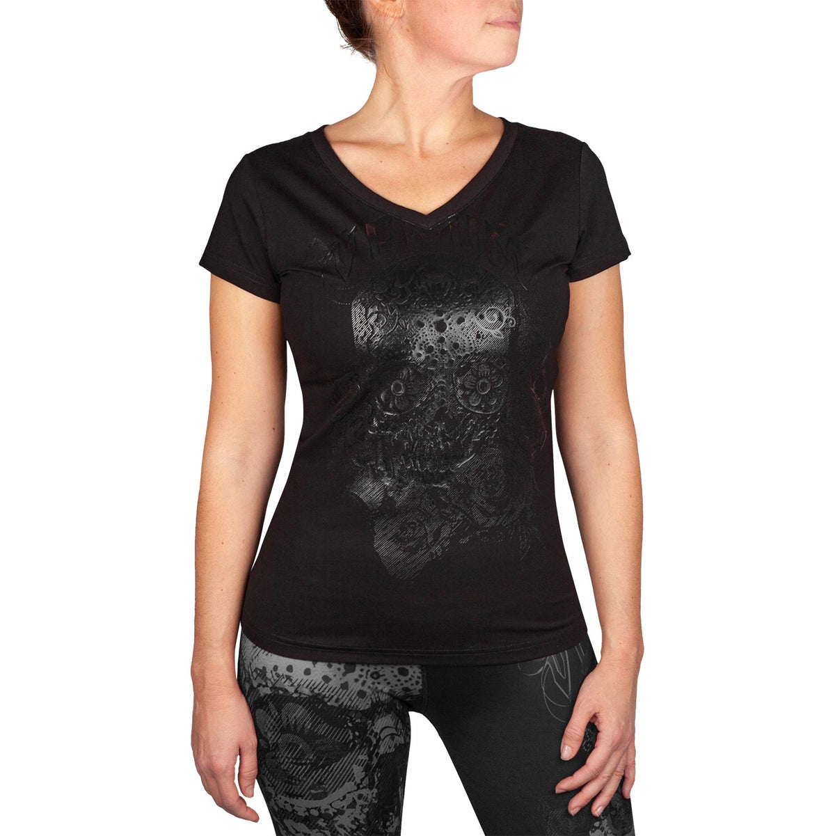 Venum Santa Muerte 3.0 T-shirt - Black/Black - For Women