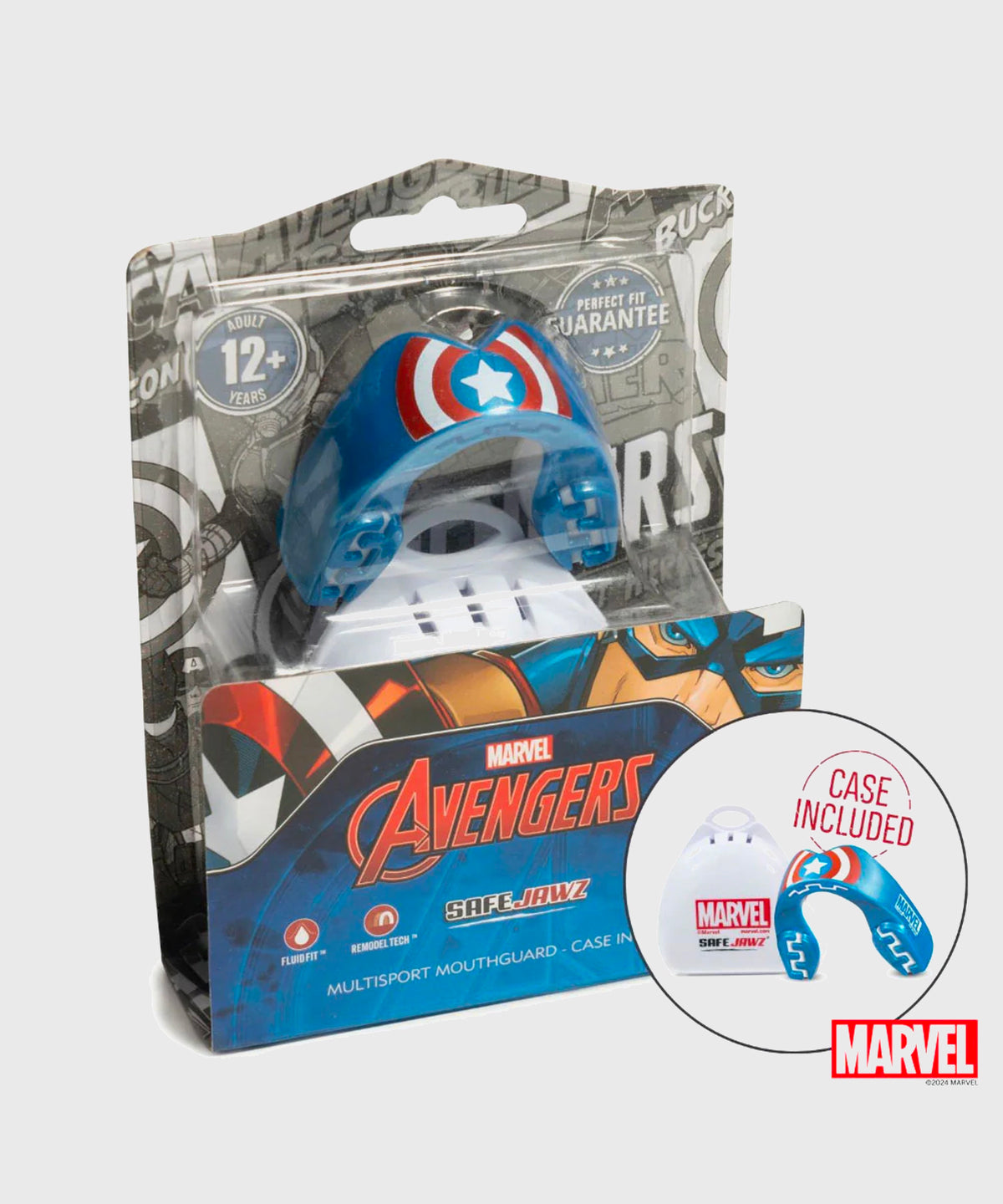 Safejawz Marvel - Captain America Paradenti - Blu