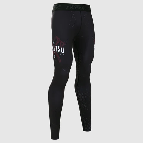 Fumetsu Berserker Pantaloni a Compressione - Nero/Rosso