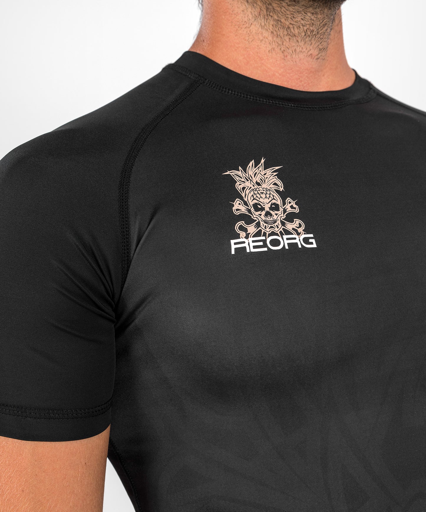 Venum Reorg Kompressions-T-Shirt – Kurzarm – Schwarz