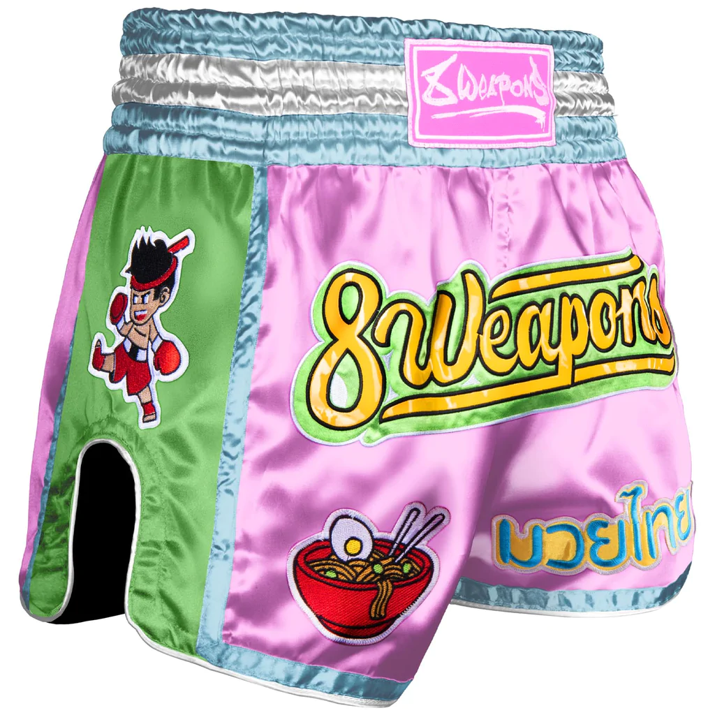 8 Weapons Yummy Muay Thai Shorts - Rosa