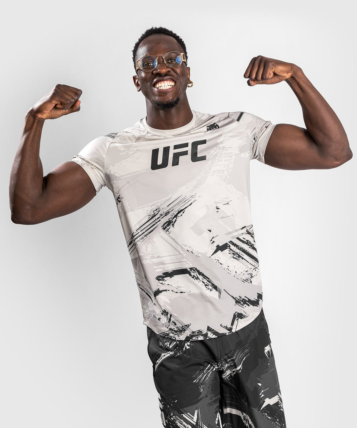 Men's UFC Venum Authentic Fight Week 2.0 Dry Tech- Short Sleeve T-Shirt - Sand