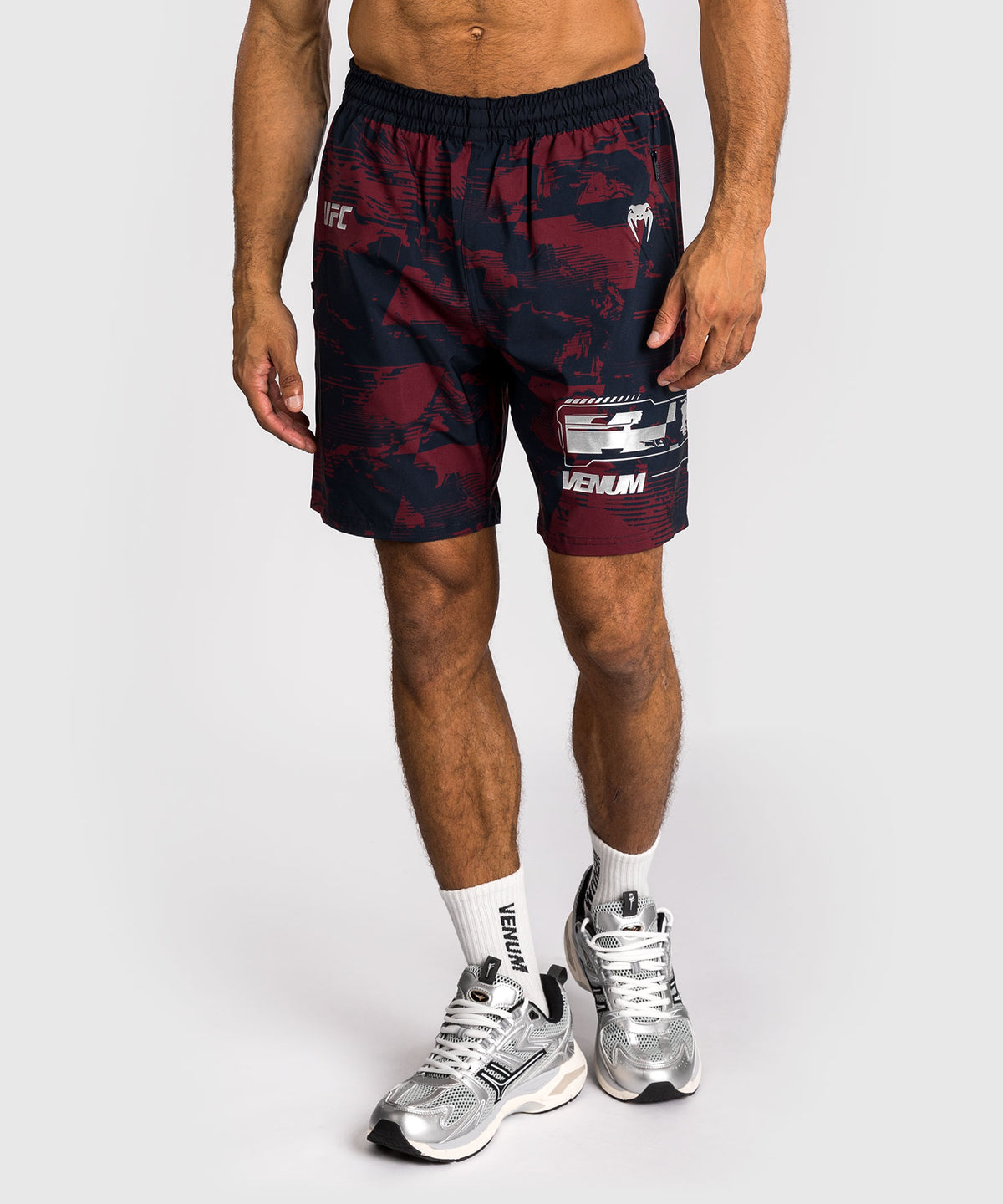 UFC Zenith by Venum Authentic Fight Week Short Performance Hombre - Azul marino/Burdeos/Plateado