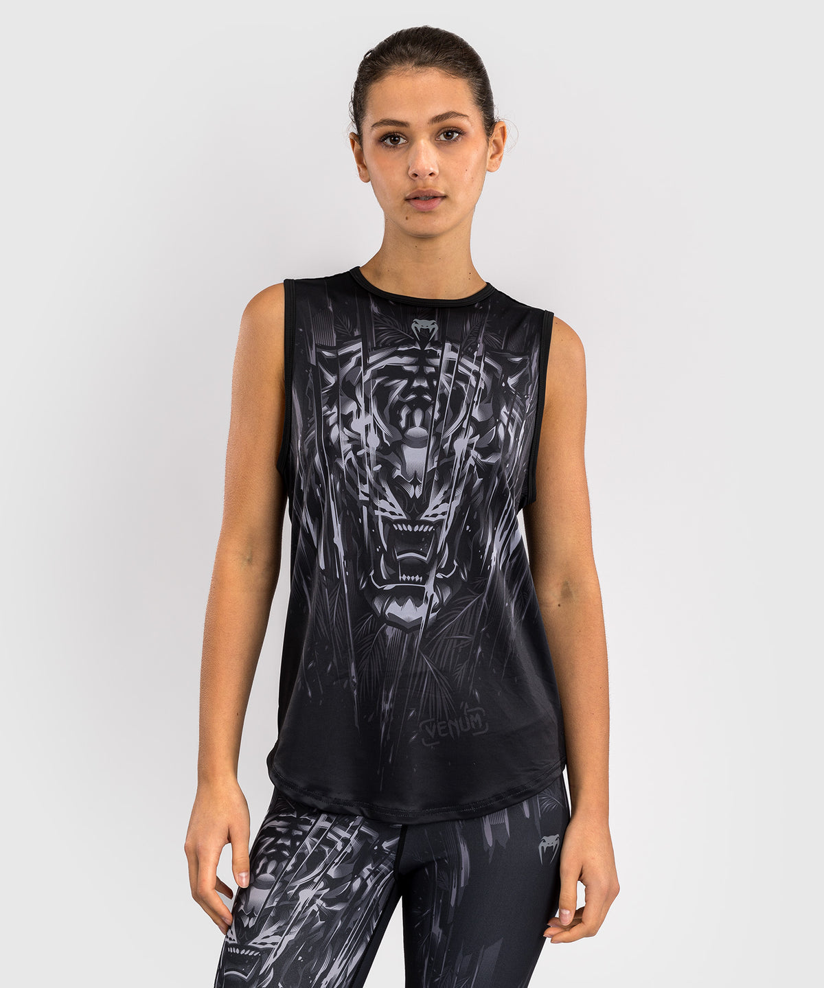 Venum Tiger Top Donna - Nero/Argento