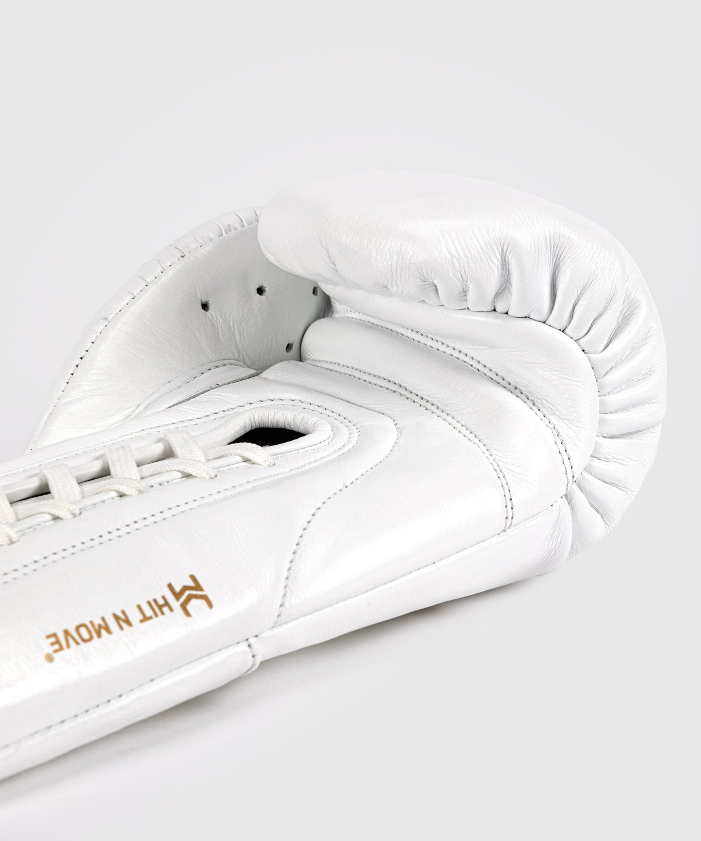 Hit N Move All Day® Pro Guantoni da Boxe con Lacci - Bianco