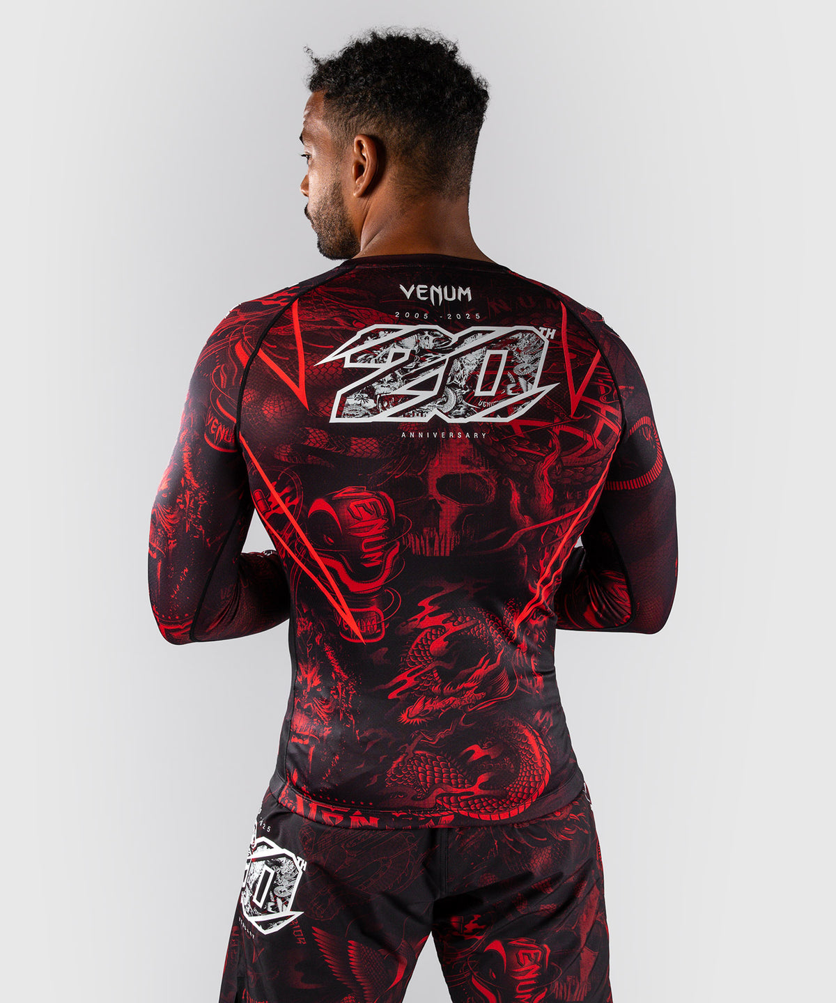 Venum 20th Anniversary Long Sleeve Rashguard - Black/Red