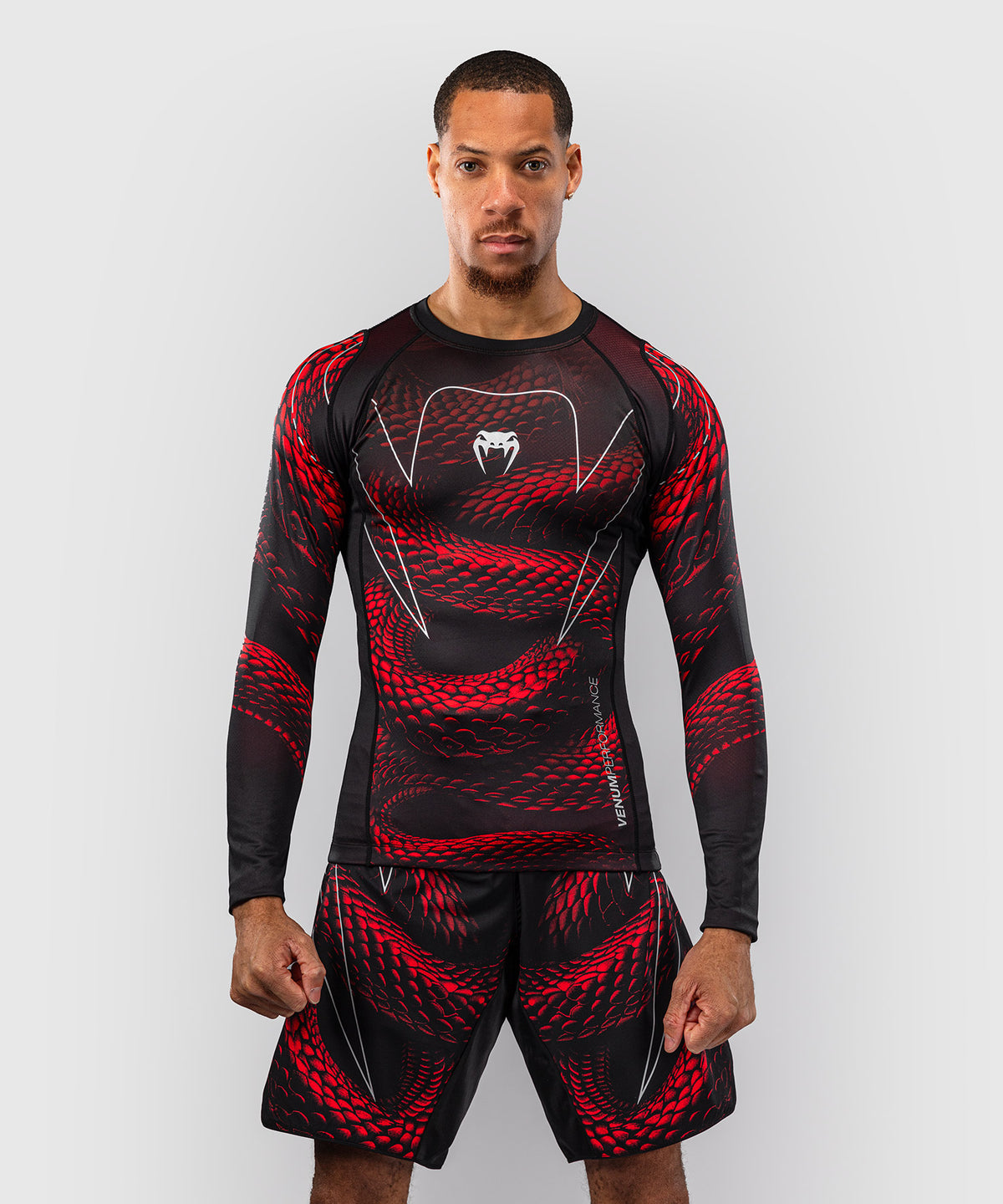 Rashguard à Manches Longues Venum Matupa - Noir/Rouge/Argent