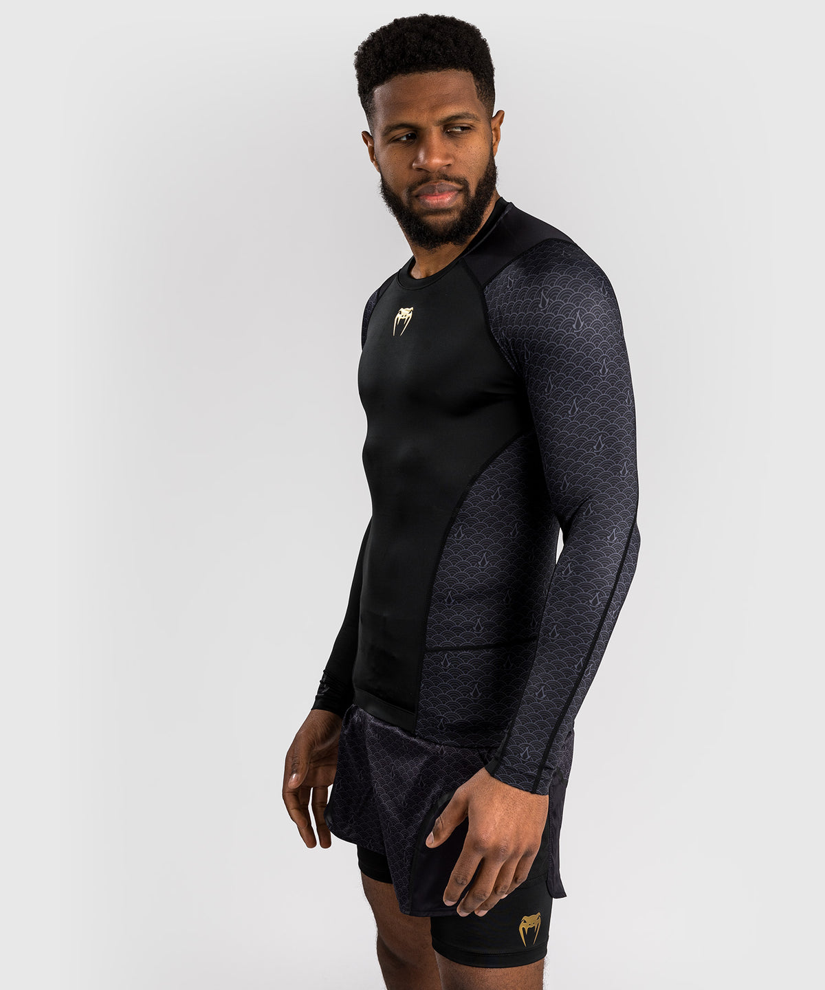Venum x Assassin’s Creed Shadows Men's Long Sleeve Rashguard - Schwarz