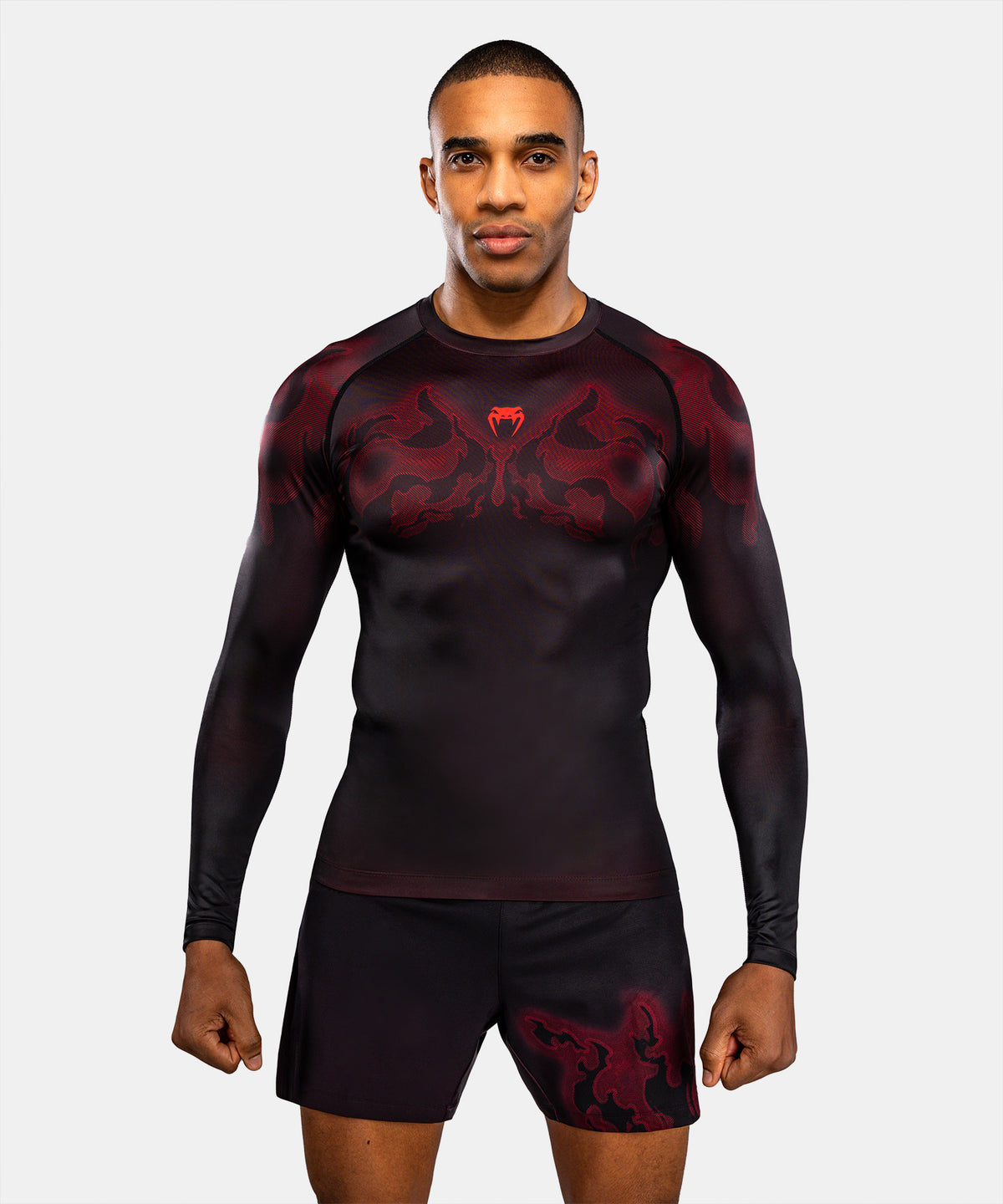 Venum Spectre Rashguard a Maniche Lunghe – Nero/Rosso