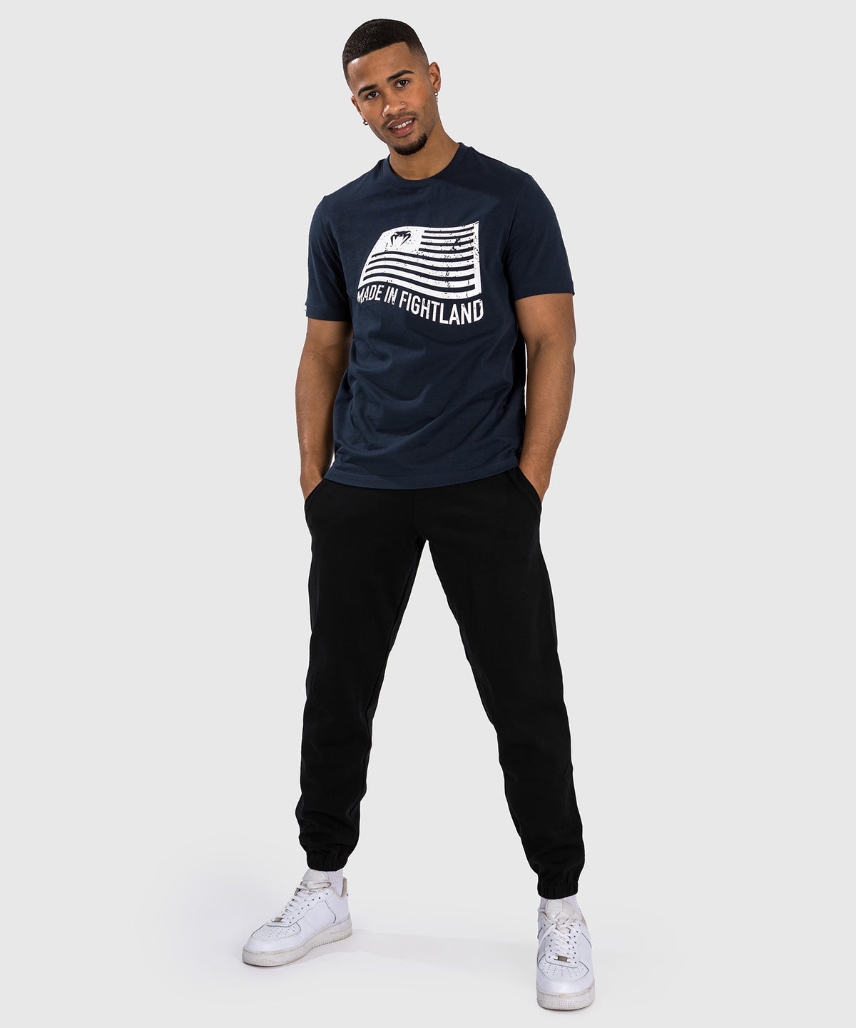 Venum Made in Fightland Maglietta - Blu navy/bianco