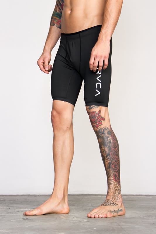 RVCA Pantaloncini a Compressione - Nero