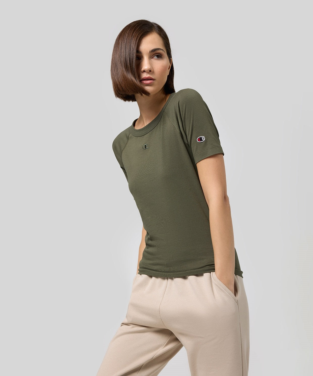 Champion T-Shirt Mujer – Caqui