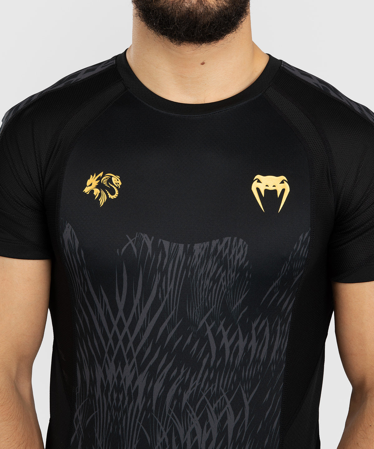 Venum x Chimaev Rashguard de Manga Corta  - Negro/Gris