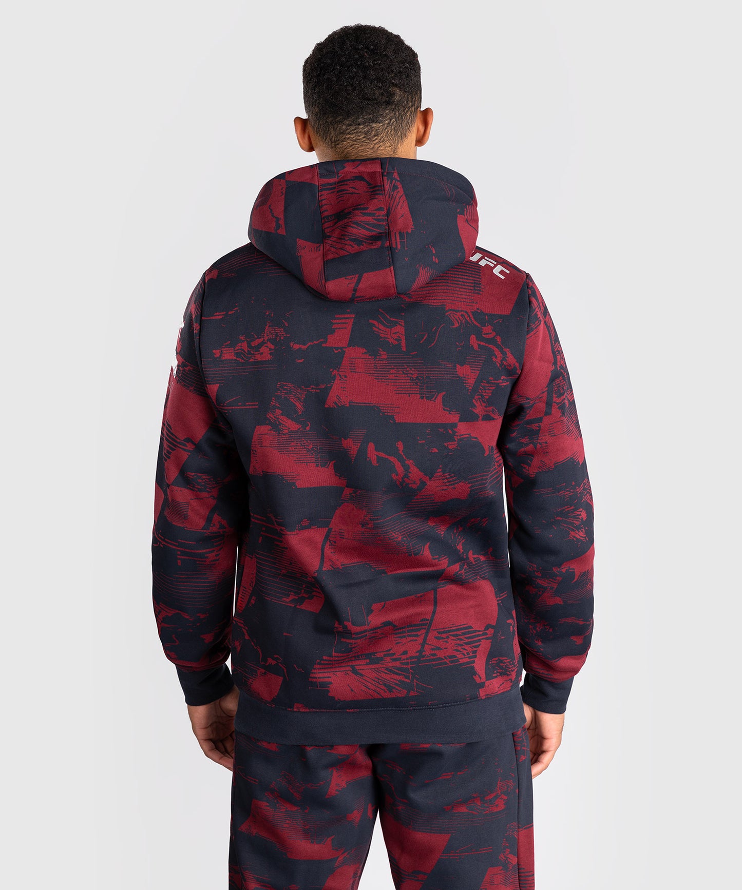 Sweat à capuche Homme UFC Zenith by Venum Authentic Fight Week - Bleu marine/Bordeaux/Argent