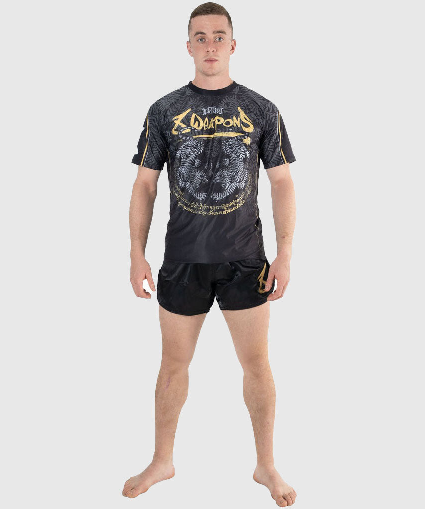 T-shirt 8 Weapons Functional Tiger Yant - Noir/Jaune