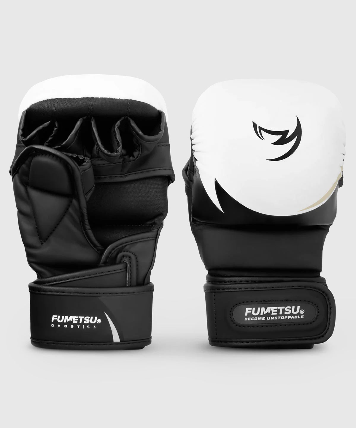 Fumetsu Ghost S3 MMA Sparring Gloves - White/Black/Grey