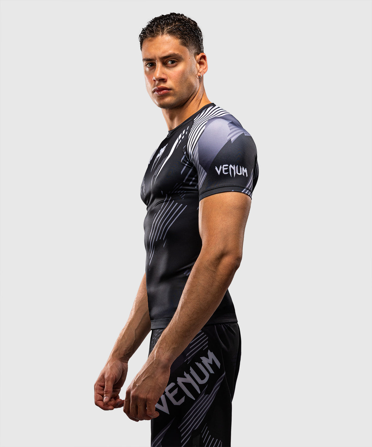Rashguard à Manches Courtes Venum No-Gi 6.0 - Noir/Blanc