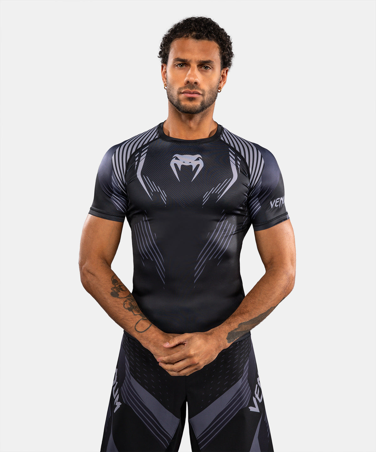Venum No-Gi 6.0 Rashguard Manga Corta - Negro/Gris