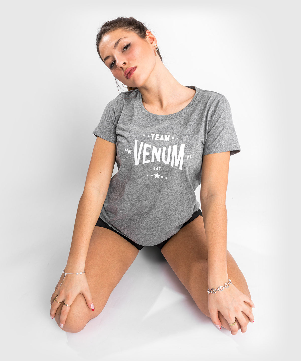 Venum Team 2.0 T-Shirt - Für Damen - Hellgrau meliert