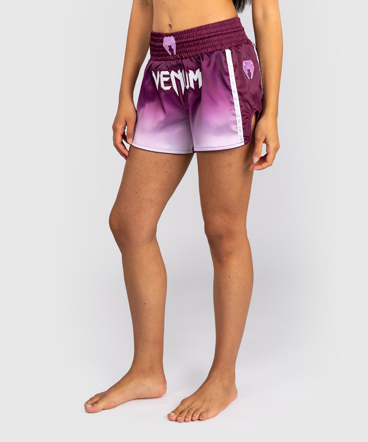 Venum Iris Muay Thai Shorts - Plum/white