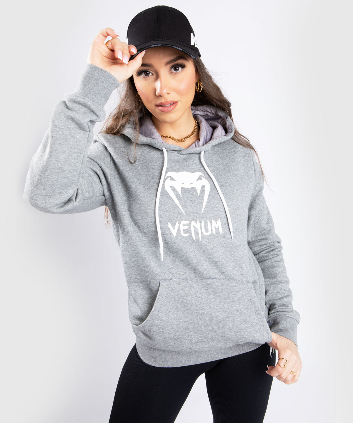 Venum Classic Hooded Sweatshirt – Für Frauen – Hellgrau Meliert