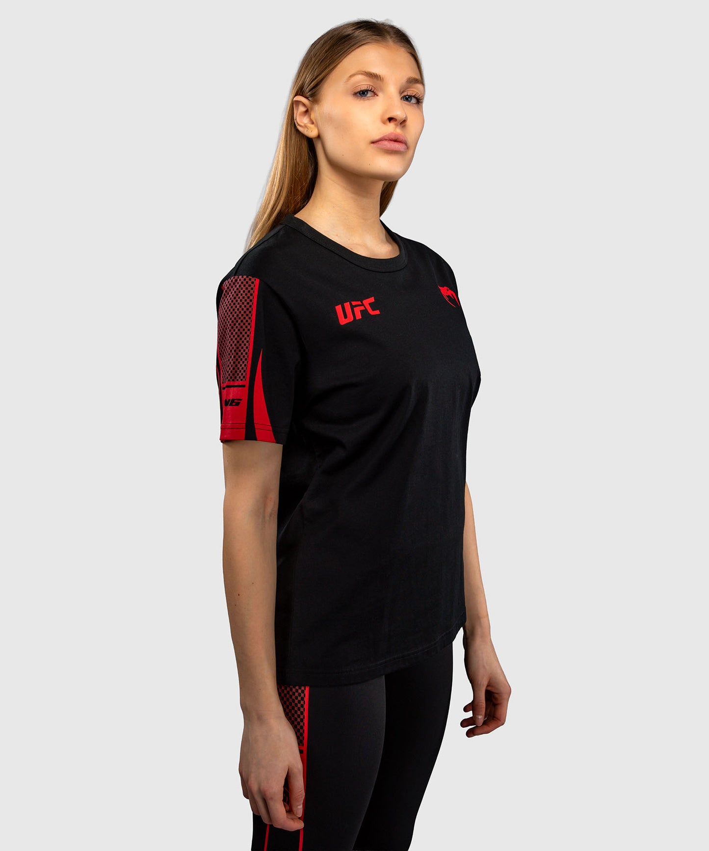 Venum UFC Unity by Venum Authentic Fight Week Damen-Kurzarm-T-Shirt - Schwarz