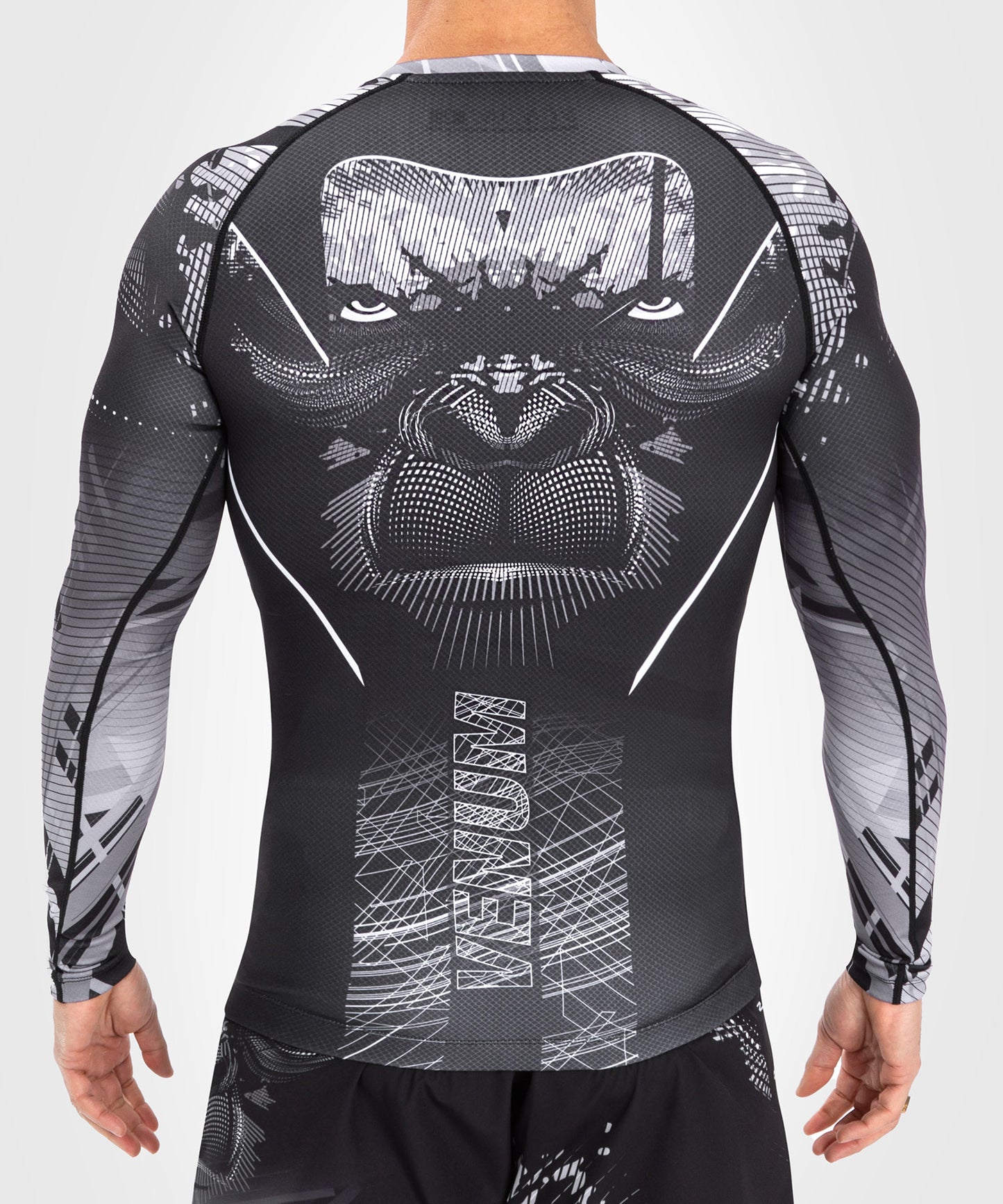 Venum Gorilla Jungle Rashguard Manga Larga - Negro/Blanco 