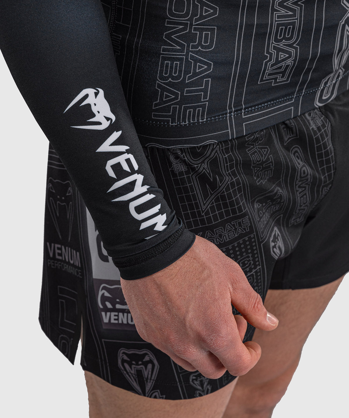 Rashguard à Manches Longues Karate Combat by Venum – Noir/Gris
