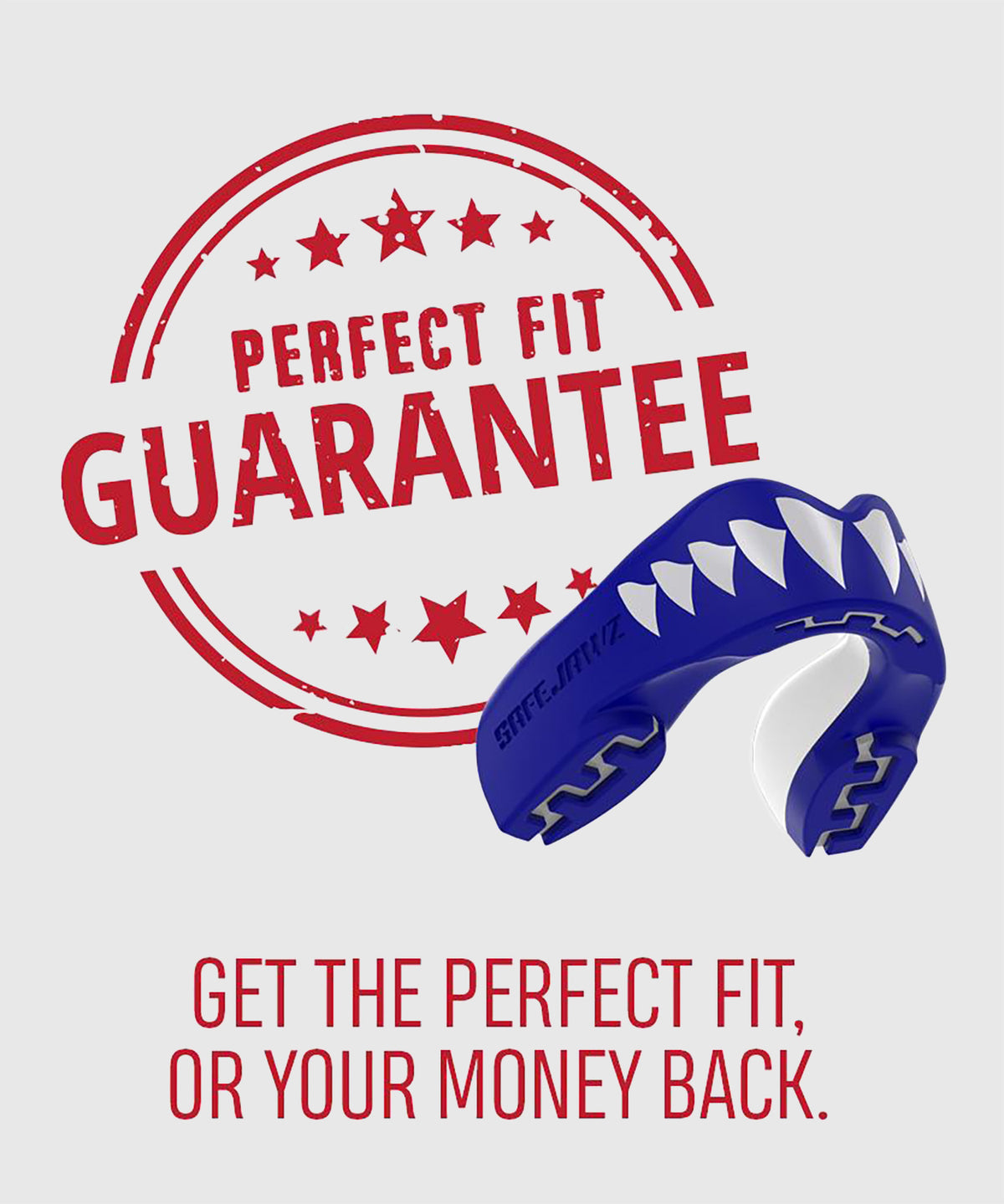 Safejawz Shark Paradenti – Adulto – Blu/Bianco