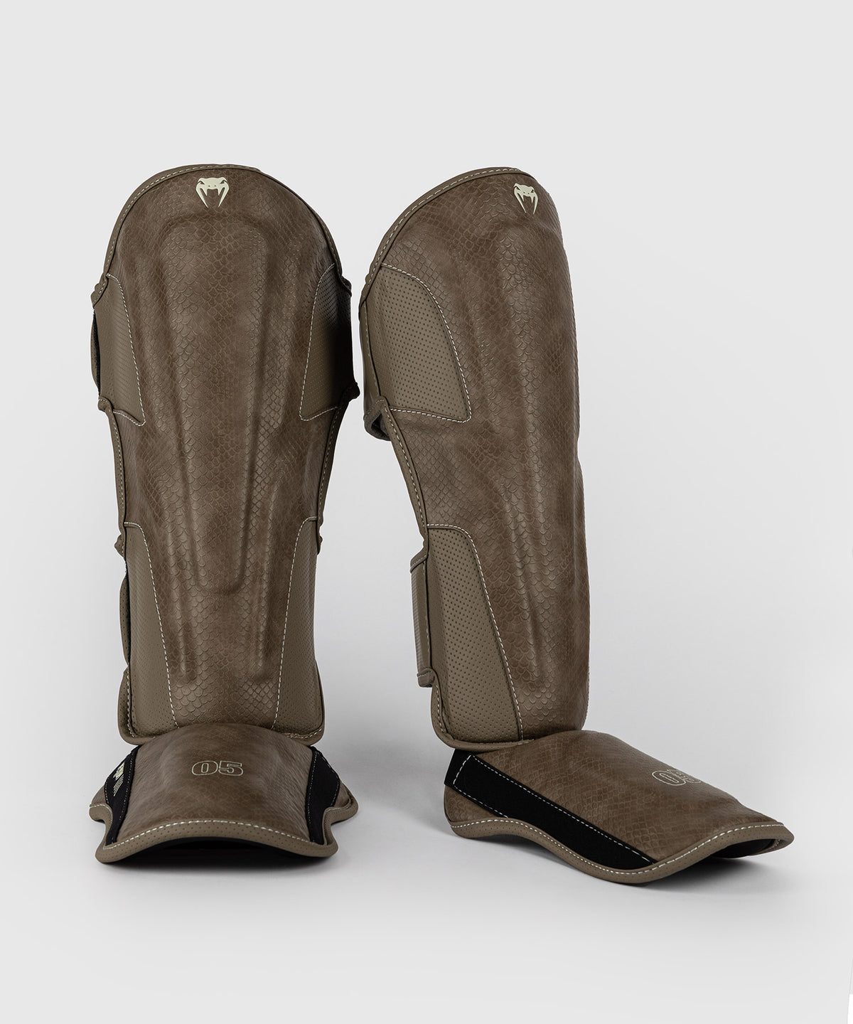 Venum Impact Evo Scales Shin Guards - Brown