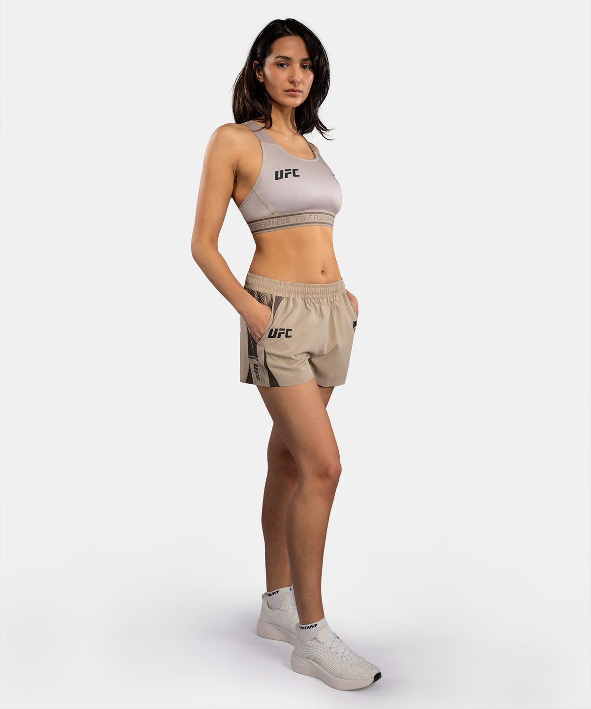 Venum UFC Unity by Venum Authentic Fight Week Pantaloncini Tecnici da Donna - Sabbia