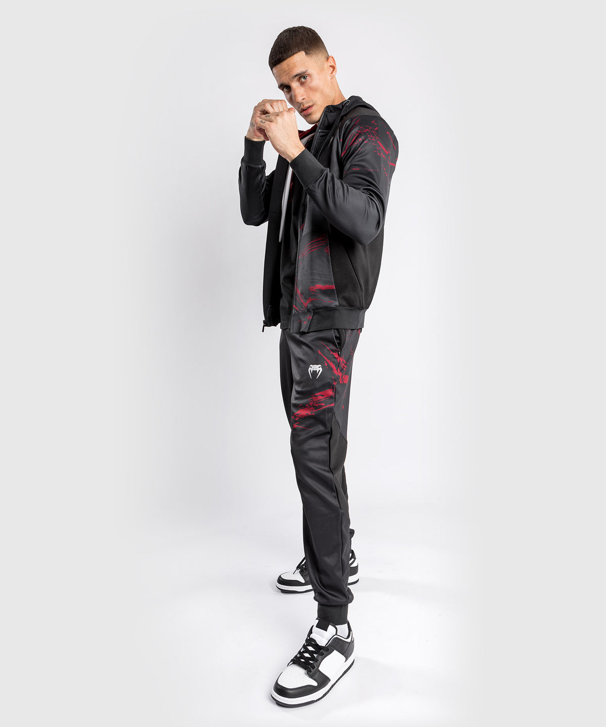 UFC Venum Authentic Fight Week 2.0 Zipped Sweatshirt –  Schwarz/Rot