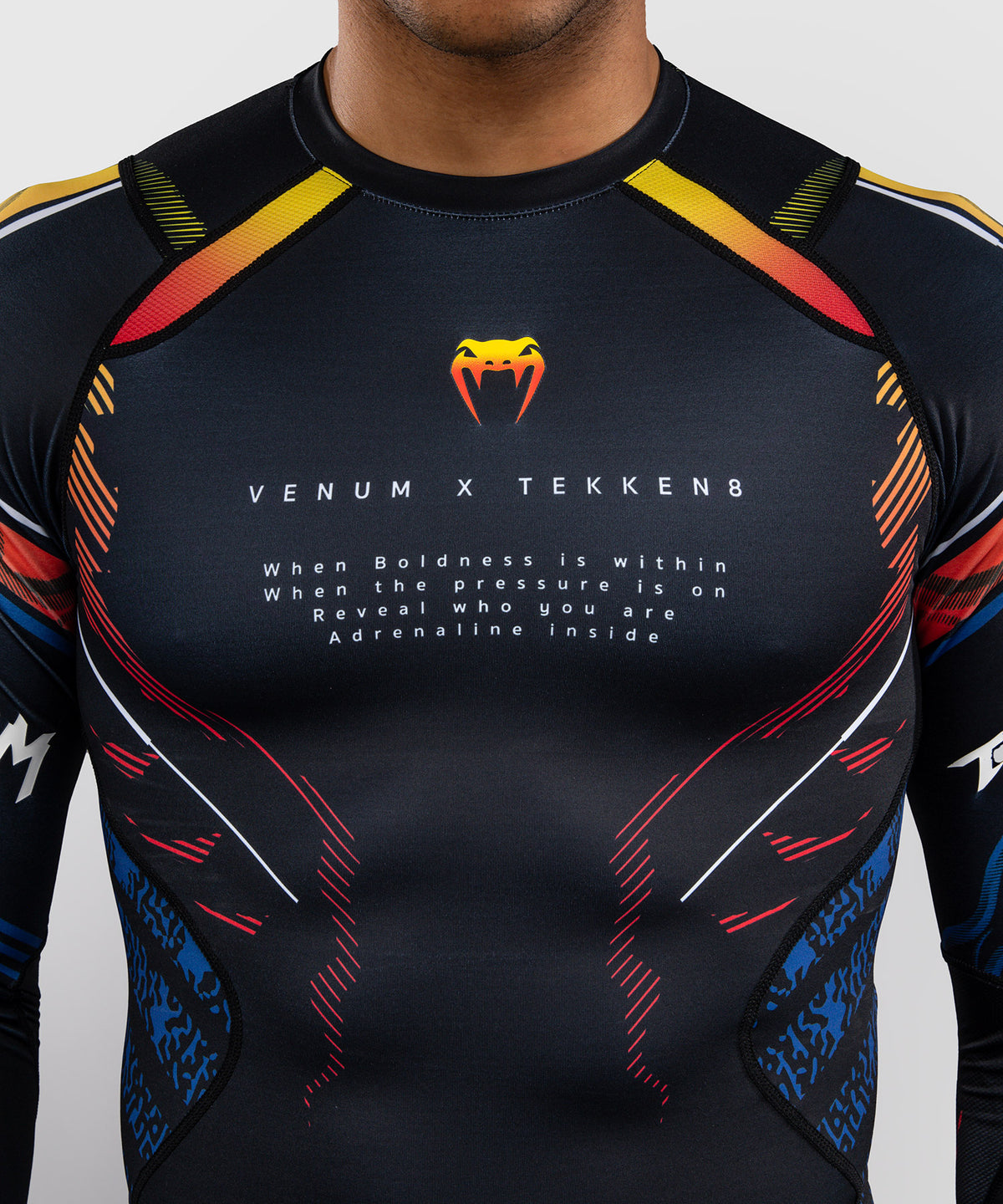 Venum x TEKKEN 8 Rashguard Manga Larga Yoshimitsu - Negro/Naranja