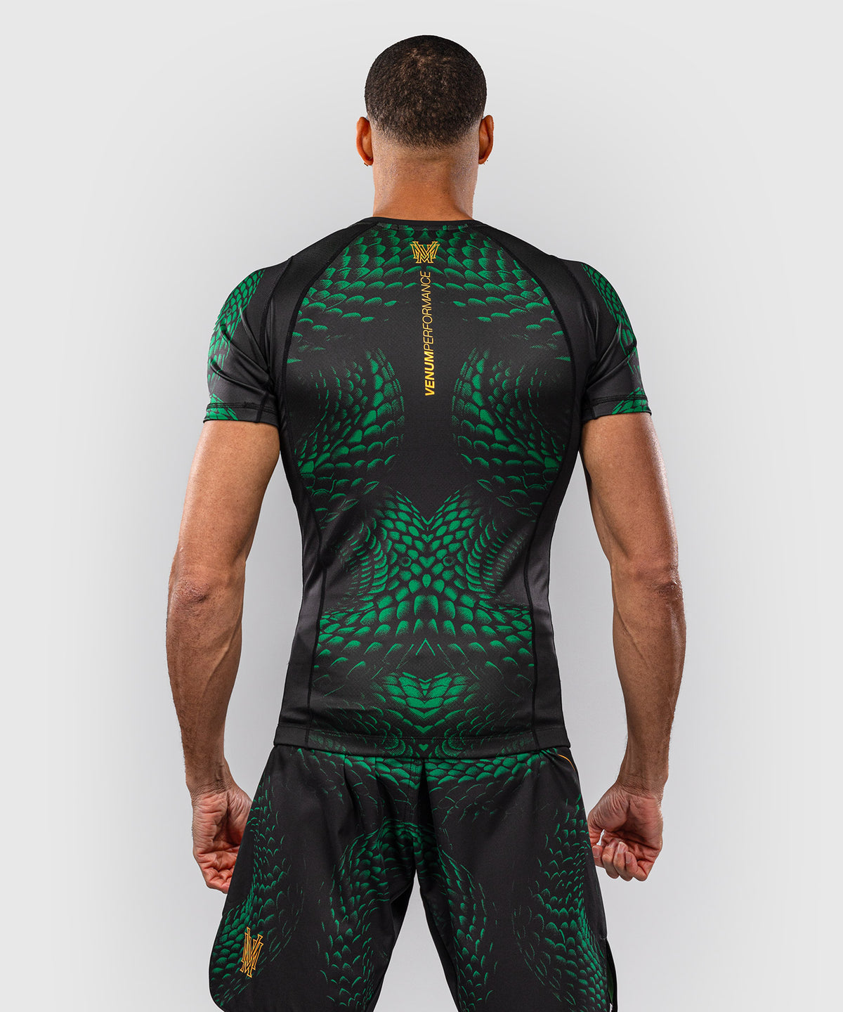 Venum Matupa Rashguard Manga Corta - Negro/Verde/Oro