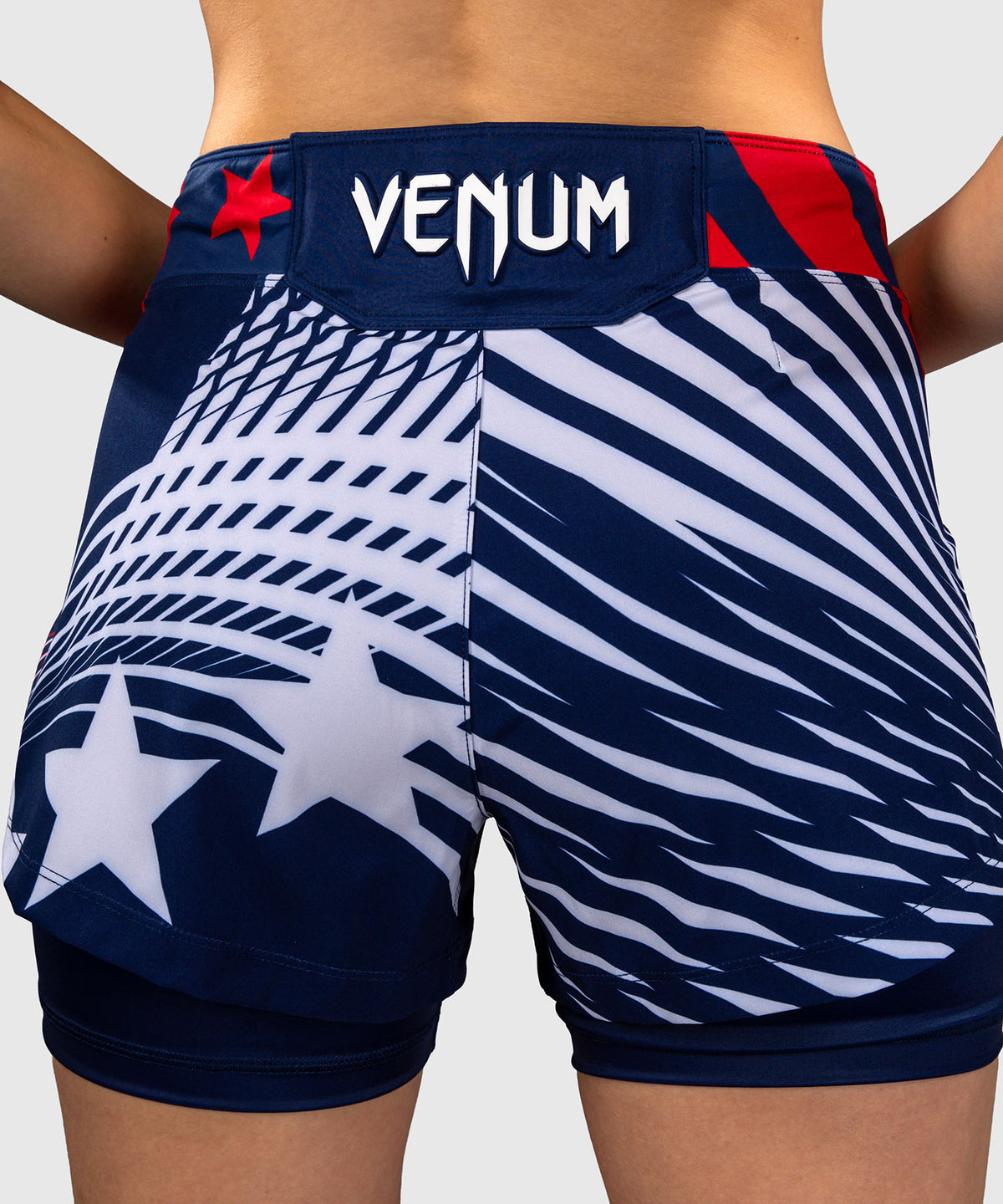 Official UFC Freedom 250 by Venum Authentic Fight Night Fight Shorts für Damen - Blau